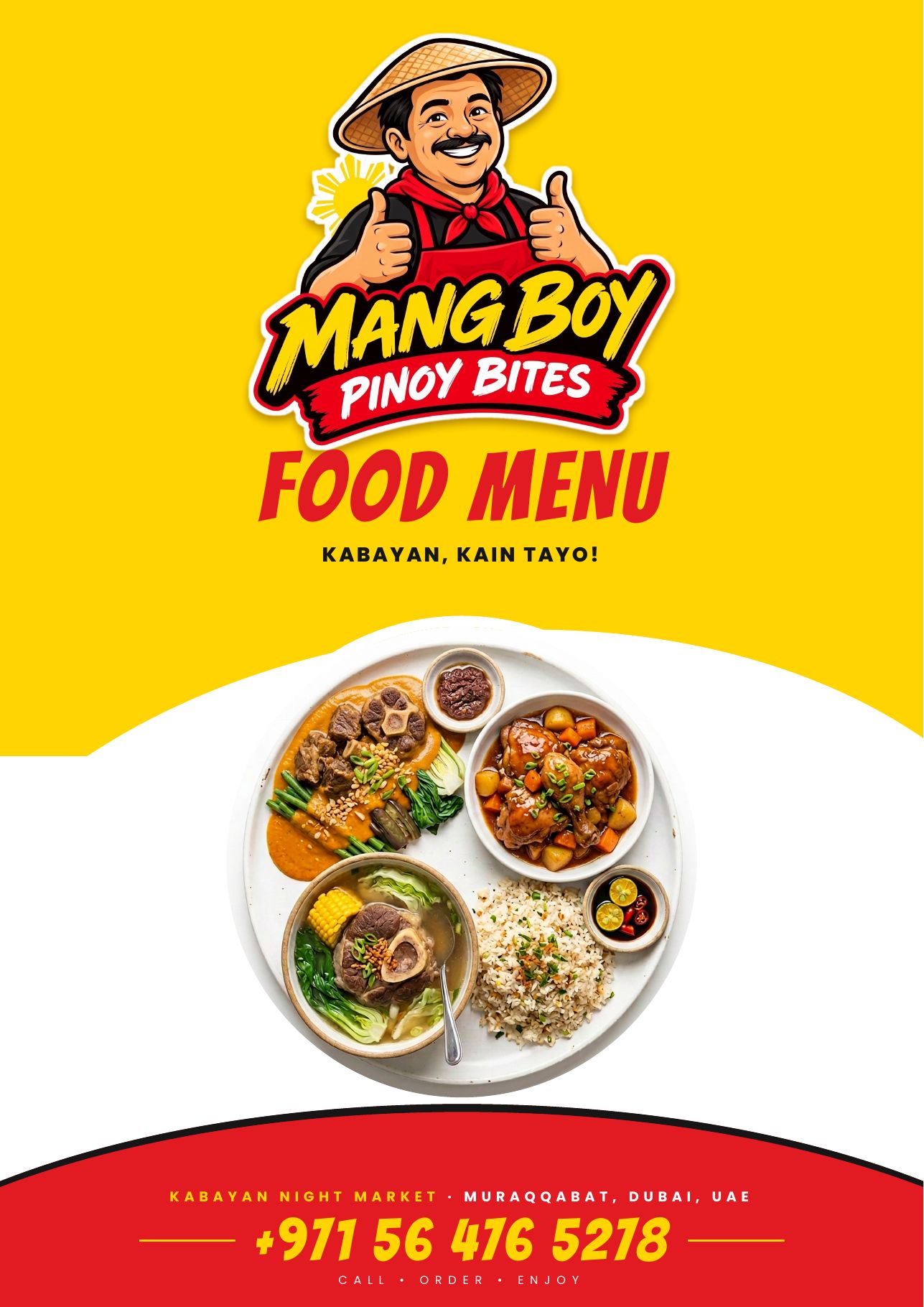 Mang Boy food menu cover